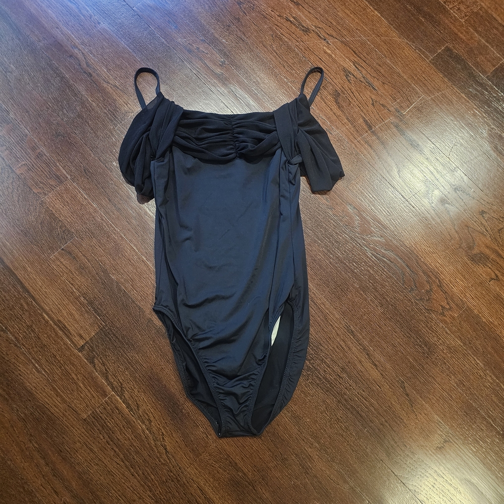 Black Off-Shoulder Swimsuit